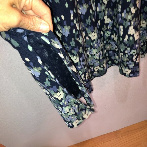 Pure J Jill Womens Large Blue Short Sleeve V Neck Modal Blend Maxi Dress Size L - Picture 6 of 10